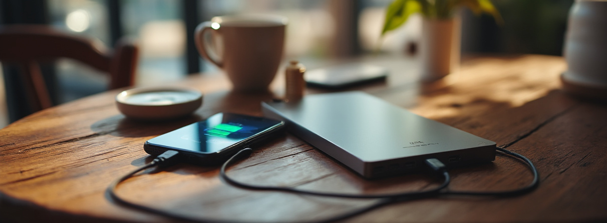 Powerbank und Ladezubehör für Reisen